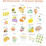 40 Funny Postcards Punny Puns - Bulk Thinking of You Postcard Pack for Friends, Family, Kids, Students, Teacher, and More - Say Hello, Thank You or I Miss You with Hilarious Animals and Food Cartoon Note Cards - Image 3
